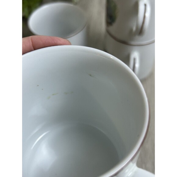 Set Of 4 Mugs Cups Ducks Waterfowl JKW Bavaria West Germany Cottage Cabin - Picture 7 of 12